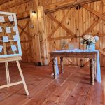 Easel with old window pane