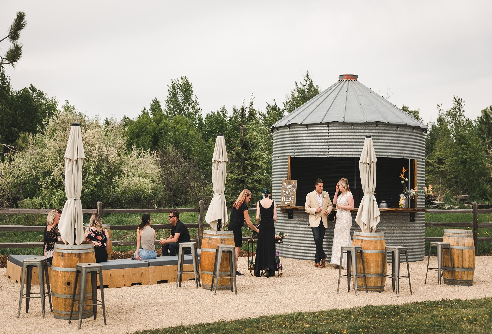 Grain Bin Bar and Lounge Area Grain Bin Bar and Lounge Area